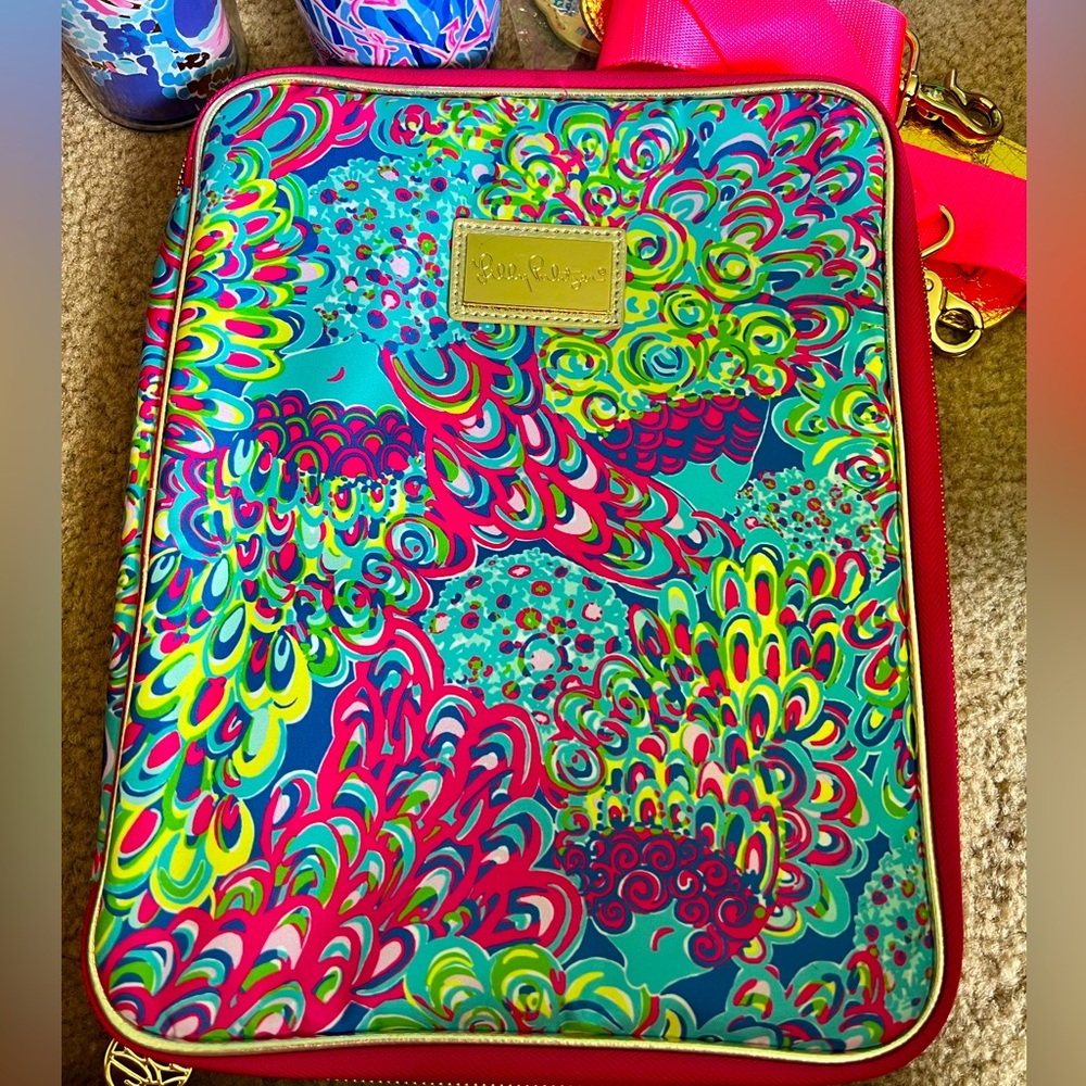 Lilly Pulitzer Folio Organizer Portfolio Lillys Lagoon Notepad Zip around